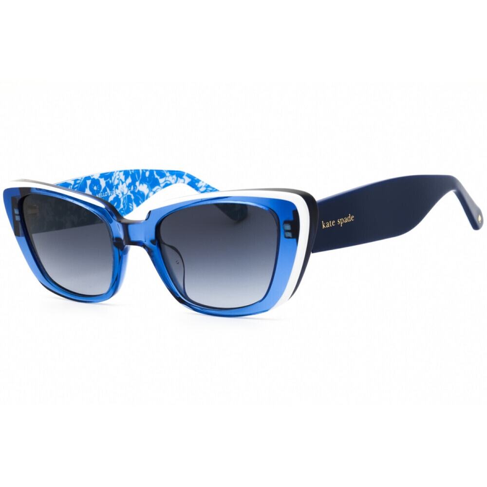 NEW!! Kate Spade FABIA/S 00JU9O Blue White Sunglasses authentic